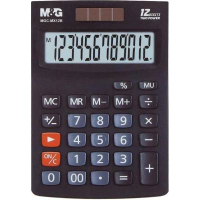 M&G Kalkulačka stolná M&G MGC-MX12B, 12-miestna - čierna