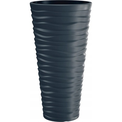 Prosperplast Květináč plast černý šedý 39 x 40 x 75 cm