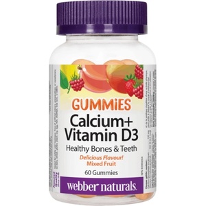 Webber Naturals Calcium + Vitamin D3 Gummies [60 желирани бонбони]