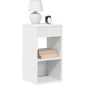 vidaXL Нощни шкафчета с чекмеджета, 2 бр, бели, 35x34x66, 5 см (858714)