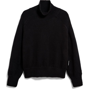 ARMEDANGELS Дамски пуловер ARMEDANGELS Women's Winter Cotton Knit Sweater Jumper - Black (117-4049-0112)