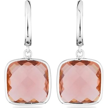 Image 1 of Swan Сребърни обици с кристал в цвят шампанско GL1690E Swan