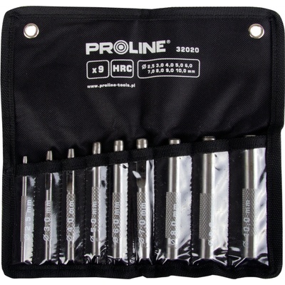 Děrovače, SET 9 ks, Ø 2,5 - 10 mm PROLINE