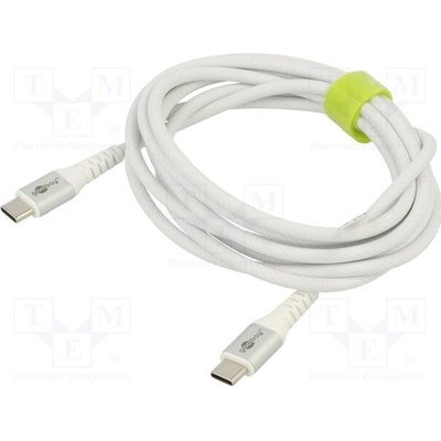 Goobay 70194 USB 2.0, USB C vidlice, z obou stran, 2m, bílý