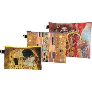 LOQI Чантички за кръста Museum Gustav Klimt от рециклиран материал 3 бр (ZP.MU.KR)