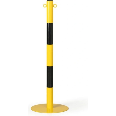 Kovový zahradzovací stĺpik, výška 1000 mm, žltá/čierna