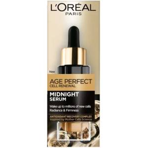 L'Oréal Age Perfect Cell Renew Midnight Serum - Подмладяващ нощен серум за лице, 30мл