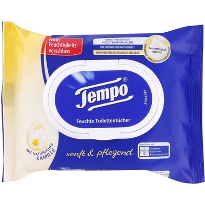 TEMPO vlhčené toaletné obrúsky Kamilky 42 ks