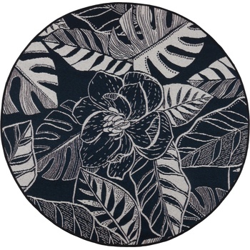 Multidecor Външен килим jungle 135 см черен/бял/листен десен (mu0222)