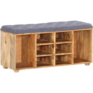 vidaXL Пейка за коридор, 100x35x47 см, мангово дърво масив (285891)