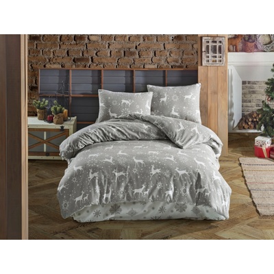 Brotex flanel obliečky Escama grey 240x220 70x90