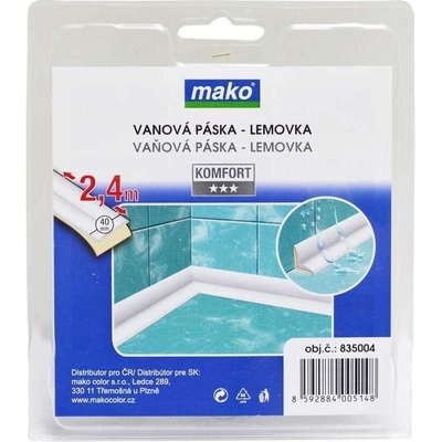 Mako Spárová páska vanová lemovka 2,4 m x 40 mm 835004