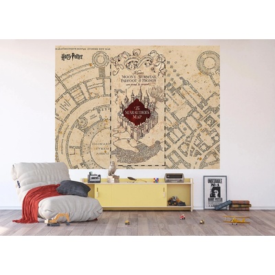 Ag Design FTDXL-1977 Dětská vliesová fototapeta na zed' Harry Potter a Pobertův Plánek, rozměry 252 x 182 cm