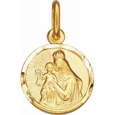 Bealio Zlatý přívěsek ŠKAPULÍŘ medailon OBOUSTRANNÝ 04 00048 3555
