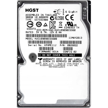 HGST 900 GB 2,5" SAS, HUC109090CSS600