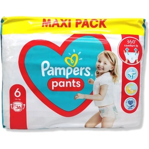 Pampers pants бебешки гащи, номер 6, 36 броя