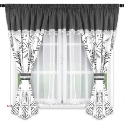 BytoTex Záclona se závěsem Lola šedá 400x160 cm