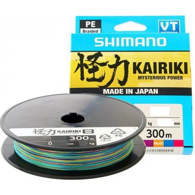 Shimano Šnúra Kairiki 8 Multi Color 300m 0,315mm 33,5kg
