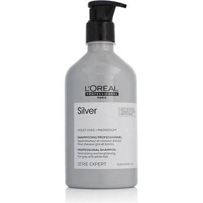 L'Oréal Professionnel Série Expert Silver Magnesium strieborný šampón pre elimináciu žltých tónov 500 ml
