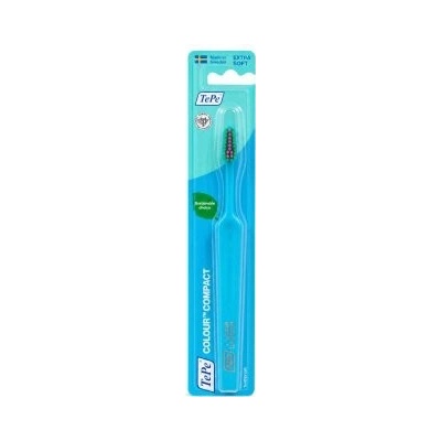 TePe Colour Compact zubní kartáček Turquoise Extra Soft