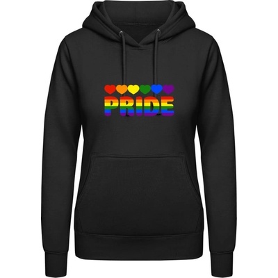 AWDis Pride mikina s Dúhovým dizajnom Pride čierna