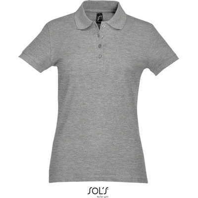 Sol's Collection Passion piqué krátký rukáv pánská COT25133812701-melange grey