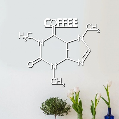 dřevo života Dřevěný obraz COFFEE FORMULA Rozměry (cm): 60x50, Zvolte barvu dekoru: Bílá