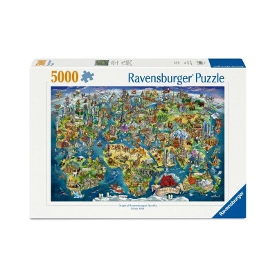 Ravensburger Weltkarte mit Sehenswürdigkeiten 5000 dielov