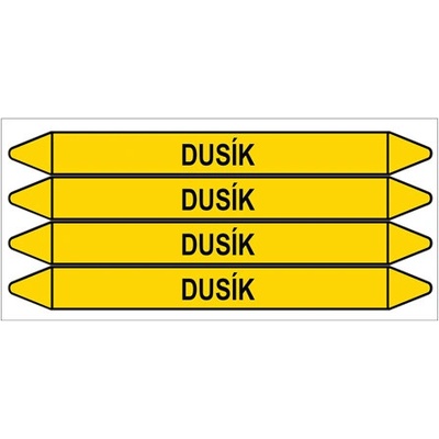Značení potrubí, dusík,4 ks, 250 × 26 mm PZ 007354