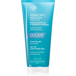 Ducray Keracnyl Foaming gel пенлив почистващ гел за мазна кожа склонна към акне 200ml