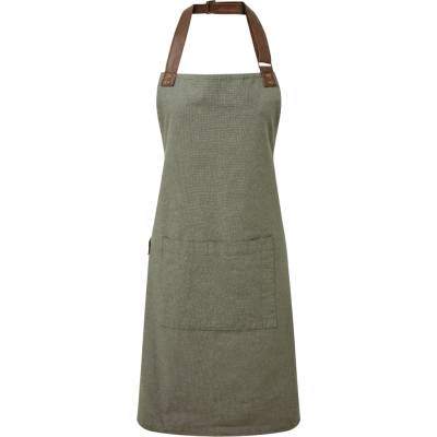 Premier Workwear Pracovní zástěra s kapsou za krk PR144 Moss Pantone 418C 72x86cm