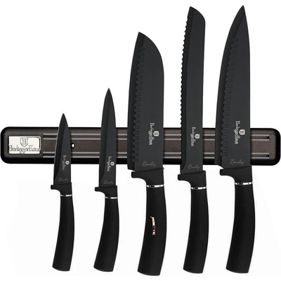 Berlingerhaus Sada nožov s magnetickým držiakom 6 ks Royal Black Collection