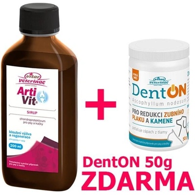 Vitar Veterinae ArtiVit sirup 200 ml DentOn 50 g