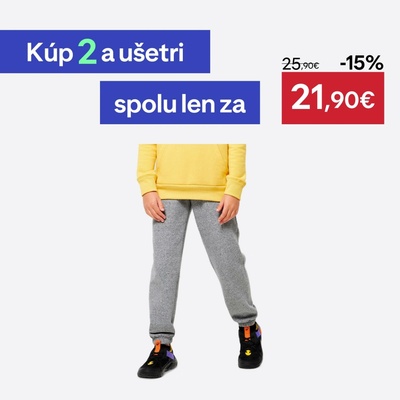 Domyos Detské hrejivé tepláky k súprave tmavosivé