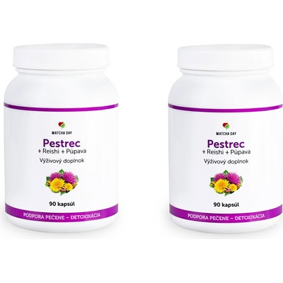 Matcha Day Pestrec + Reishi + Púpava 180 kapsúl