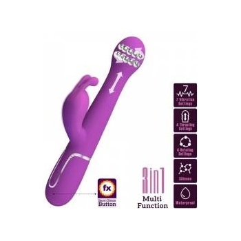 Boss of Toys Pretty Love Dejon 3-in-1 Multifunction Rabbit Vibrator Purple Silicone