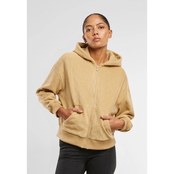Urban Classics Суичър Ladies Jacquard Velvet Oversized Zip Hoody unionbeige XXLUB-TB7121-03738 - Камуфлаж, размер L