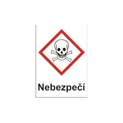 Toxické - nebezpečí (GHS06) 105x148 mm tabulka samolepka
