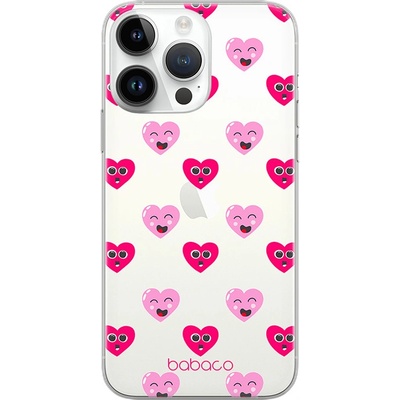 Pouzdro AppleMix BABACO Apple iPhone 5 / 5S / SE - gumové - srdíčka - čiré