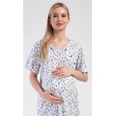 Dámska nočná košeľa materská Flowers modrá