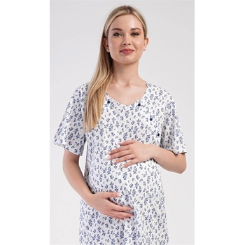 Dámska nočná košeľa materská Flowers modrá
