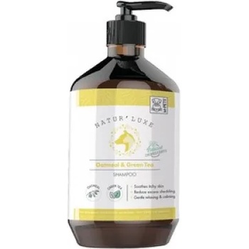 M-PETS NATUR`LUXE Oatmeal Green Tea Shampoo - Шампоан за куче успокояващ сърбяща козина с овесени ядки и зелен чай - 500 мл - Белгия 10123399