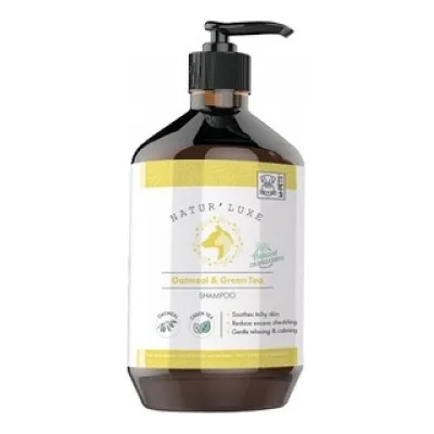 M-PETS NATUR`LUXE Oatmeal Green Tea Shampoo - Шампоан за куче успокояващ сърбяща козина с овесени ядки и зелен чай - 500 мл - Белгия 10123399