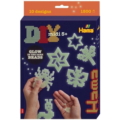 HAMA HAMA H3414 Hama dárkový box Svítící ve tmě zažehlovací korálky MIDI
