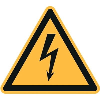 Značka Pozor elektrické napätie, ISO 7010, fólia, SK, 25 mm, 5 x 44 ks