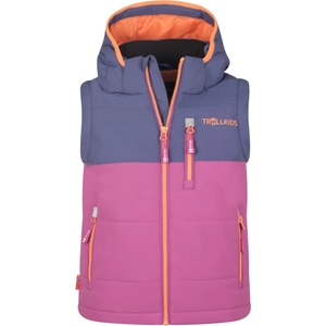 TROLLKIDS Детски синтетичен елек Trollkids Kid's Narvik Vest XT Synthetic vest - Mallow Pink / Violet Blue / Papaya - размер 110 (EU) (703-3028-1414)