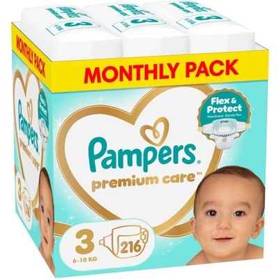Pampers Памперси Pampers Premium Care 3 (6-10кг. ) - 216 броя