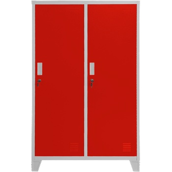 Carmen Метален шкаф Carmen CR-1604-2 JZ - Сив / червен