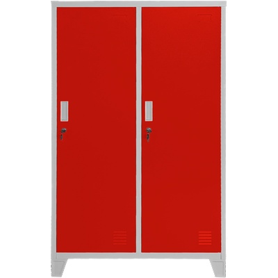 Carmen Метален шкаф Carmen CR-1604-2 JZ - Сив / червен