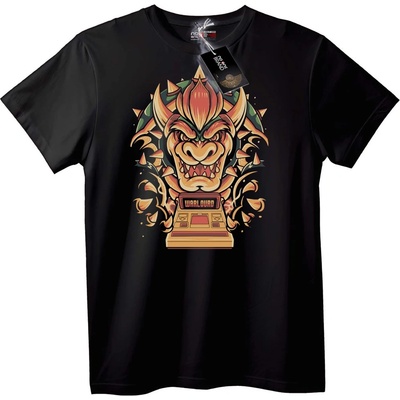 NOONEBRAND Тениска Wariourd Ретро Игра - 7XL, Black